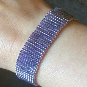 Lavender Purple Beaded Bracelet